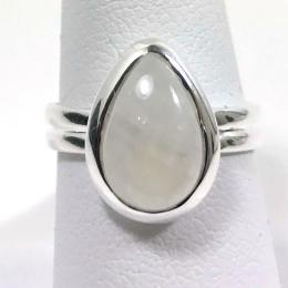 SARLS04017 Rainbow Moonstone Ring 925 Sterling Silver